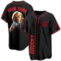 Killer Doll Horror Movie Halloween 2026 Custom Name Baseball Jersey