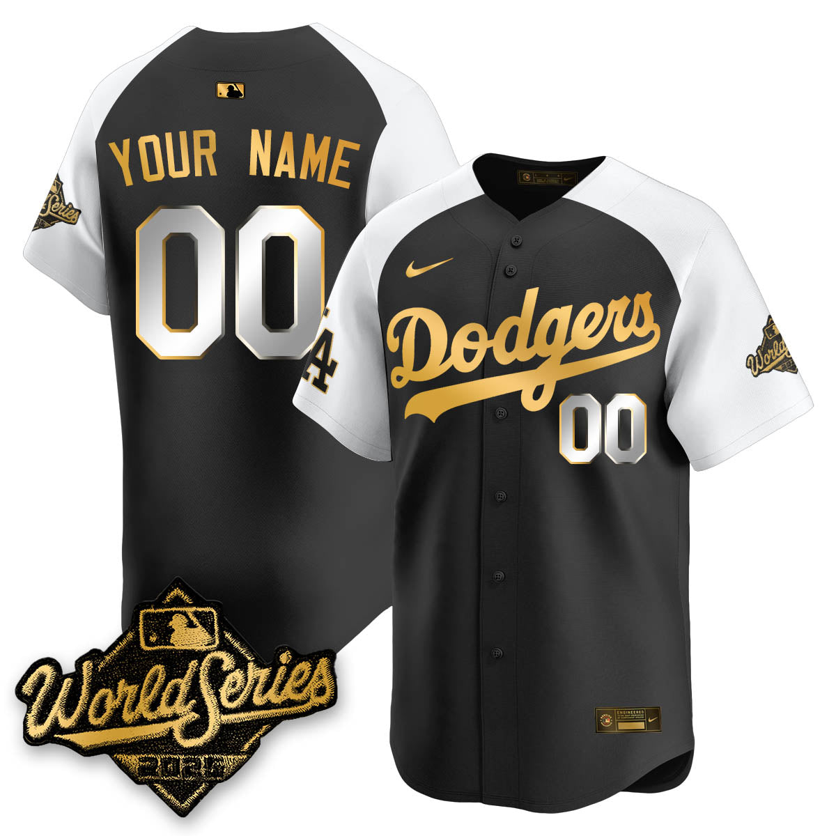 LAD 2025 World Series Gold Jersey - Stitched