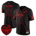 TTU Stranger Things Vapor Limited Football Jersey - Orange Bowl - Stitched