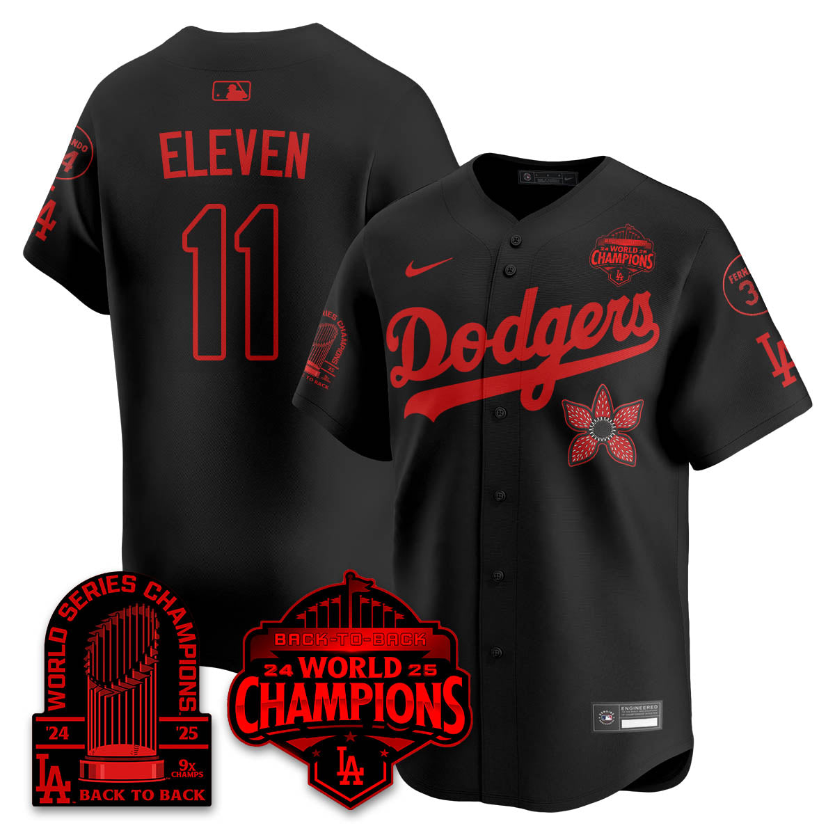 LAD 2025 Champions x Stranger Things x 9x Champs Vapor Premier Jersey - Stitched