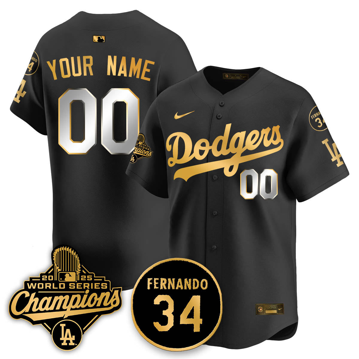 LAD 2025 World Series Champions Custom Jersey - Stitched