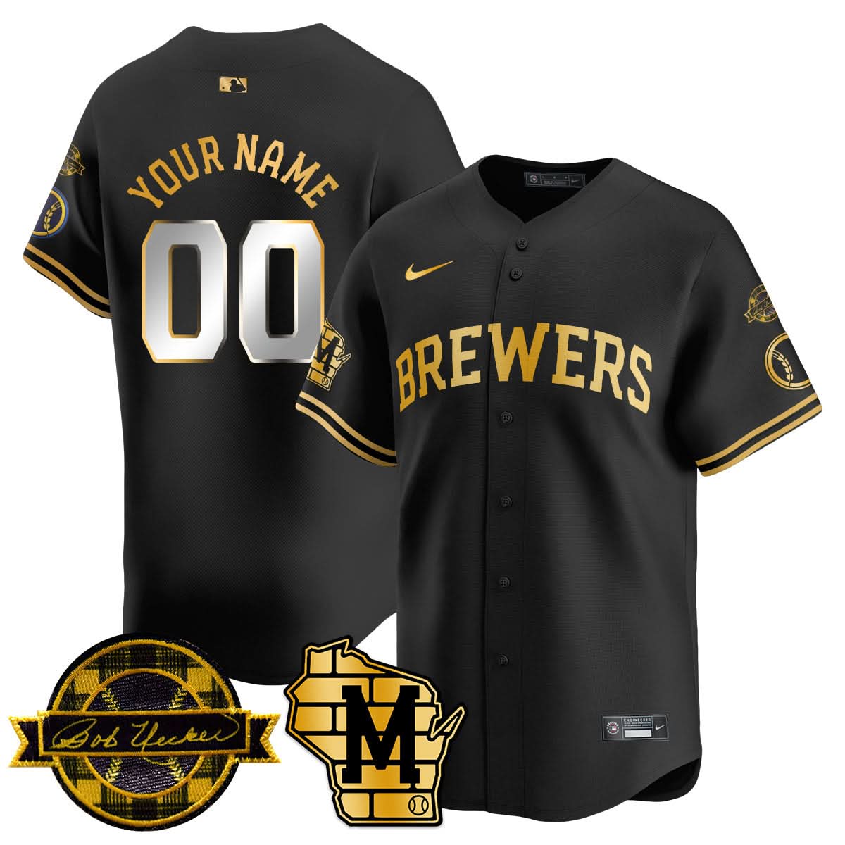 MB 2025 Limited Custom Jersey - Bob Uecker Patch - Stitched
