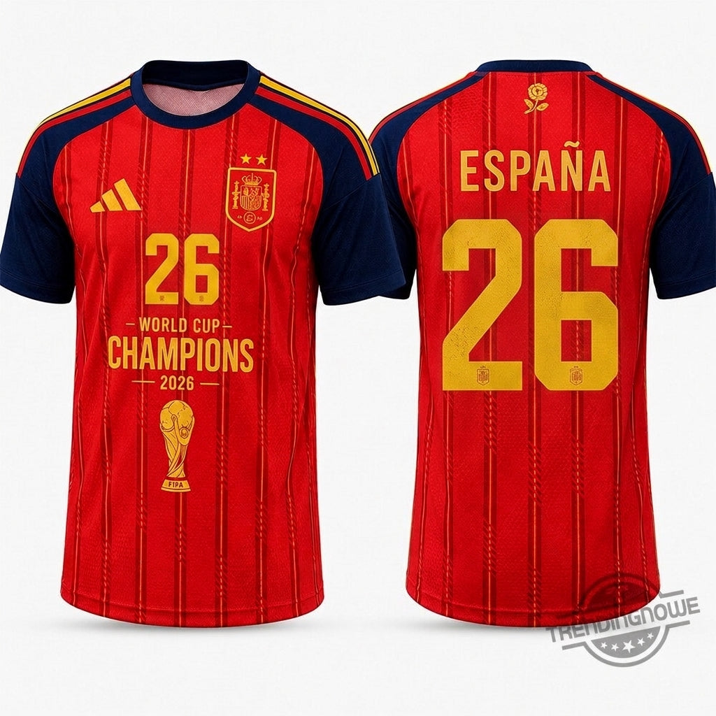 Spain WC 2026 Champions Version Soccer Jersey - Printed