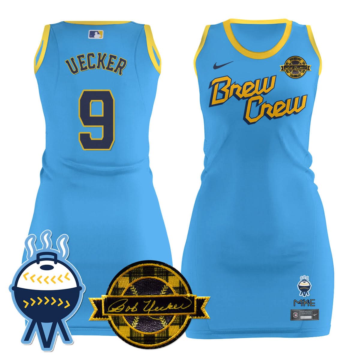 MB Limited Jersey Dress - Bob Uecker Patch - Stitched