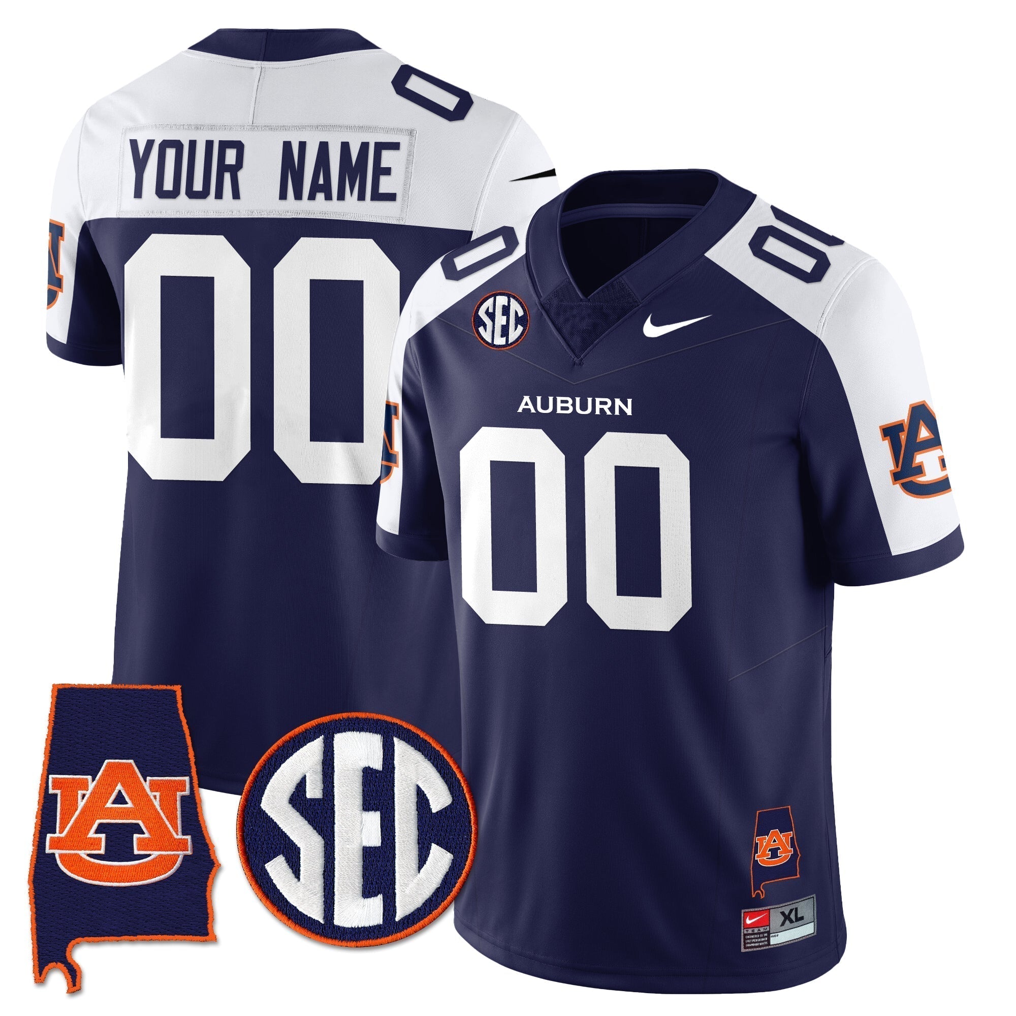 AT 2025 Alabama Patch Vapor Limited Custom Jersey