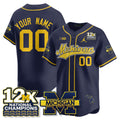 Custom MICH 12x-Time National Champions Baseball Limited Jersey - Stitched