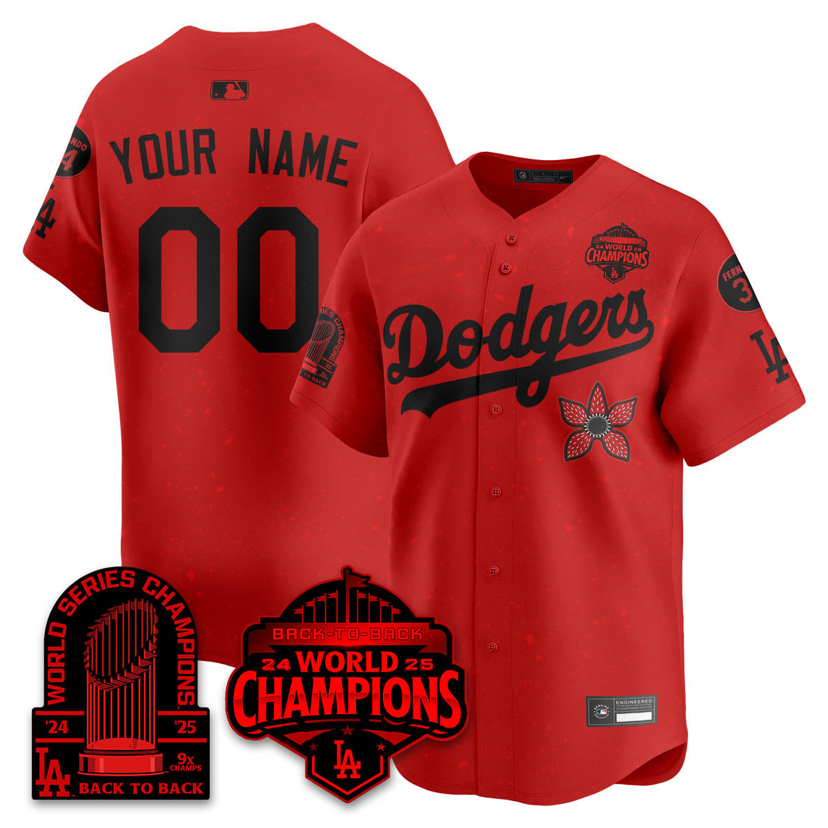 LAD 2025 Champions x Stranger Things x 9x Champs Vapor Premier Jersey - Stitched