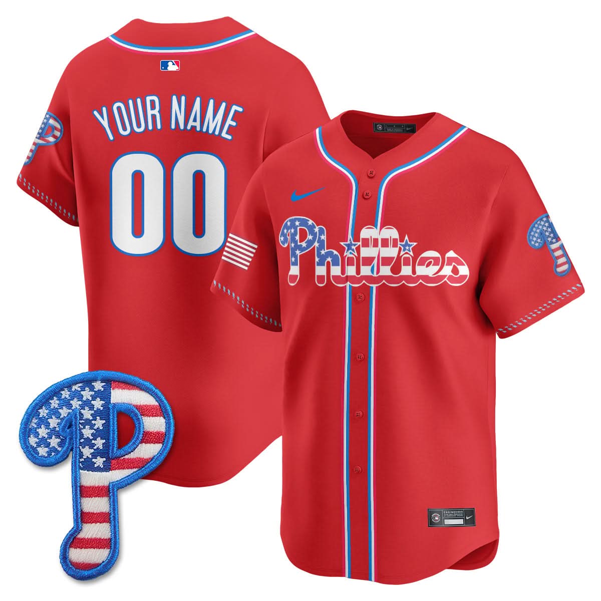 PP 2025 Fourth of July Custom Jersey - Stitched