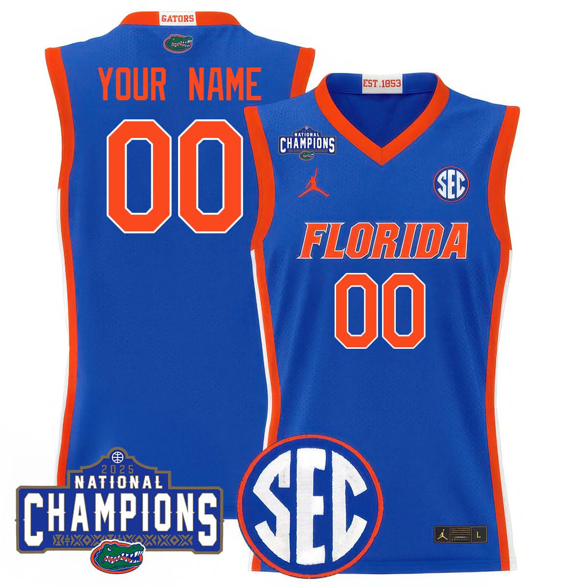 FG 2025 National Champions Basketball Custom Jersey - Stitched