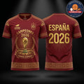 Spain WC 2026 Champions Version Soccer Jersey V2- Printed