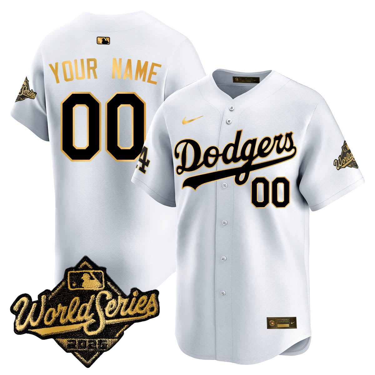 LAD 2025 World Series Gold Jersey - Stitched
