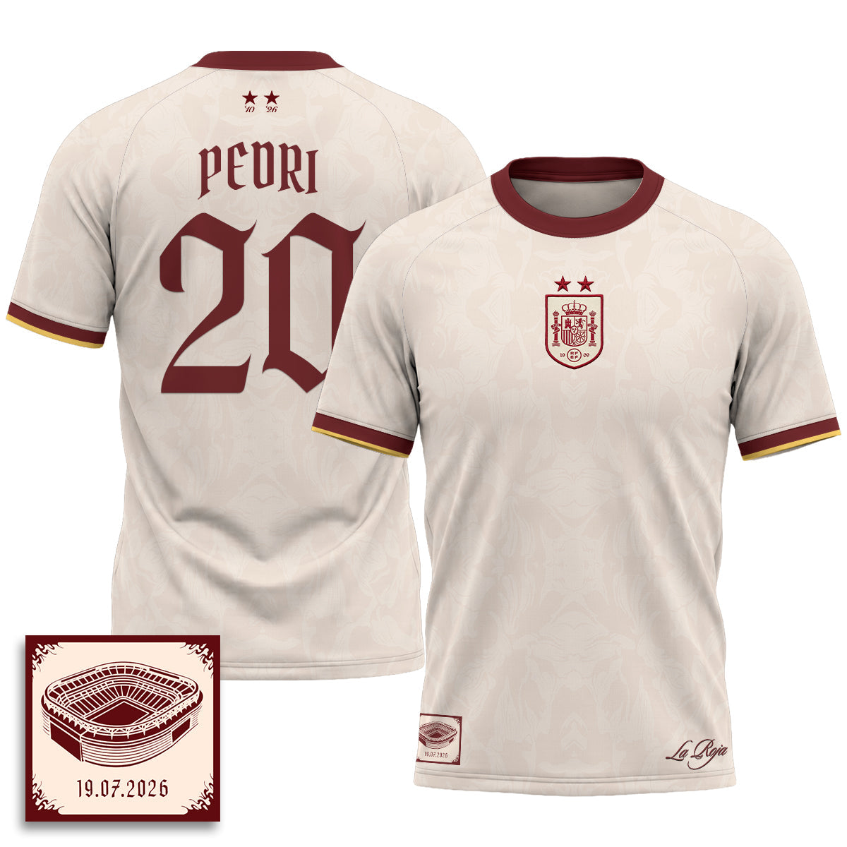 Spain 2026 Soccer Champions Vapor Jersey - Printed