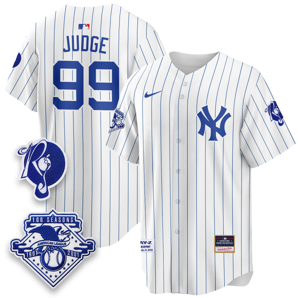 NYY x Jay Z Edition Vapor Jersey - Stitched