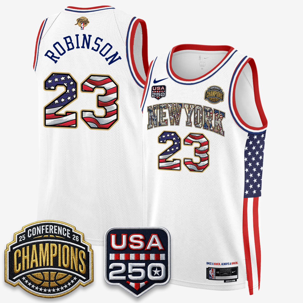 NYK 2026 Basketball  Eastern Conference Champions x Fourth of July Vapor Jersey - Stitched