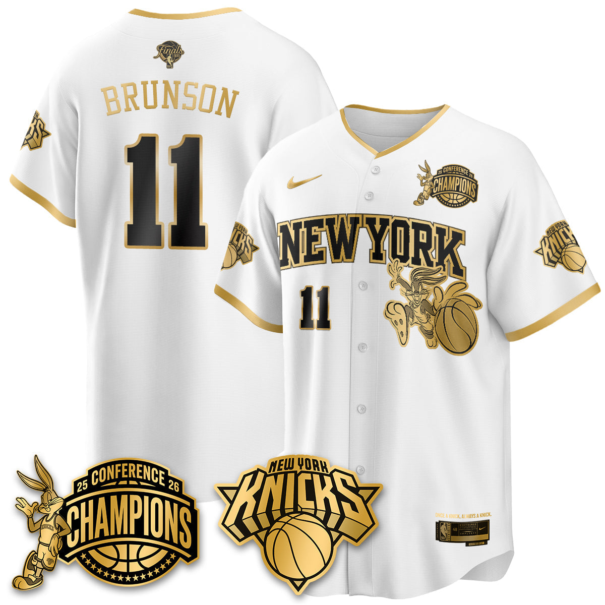 NYK 2026 Basketball  Finals x Bunny Vapor Jersey V2- Stitched