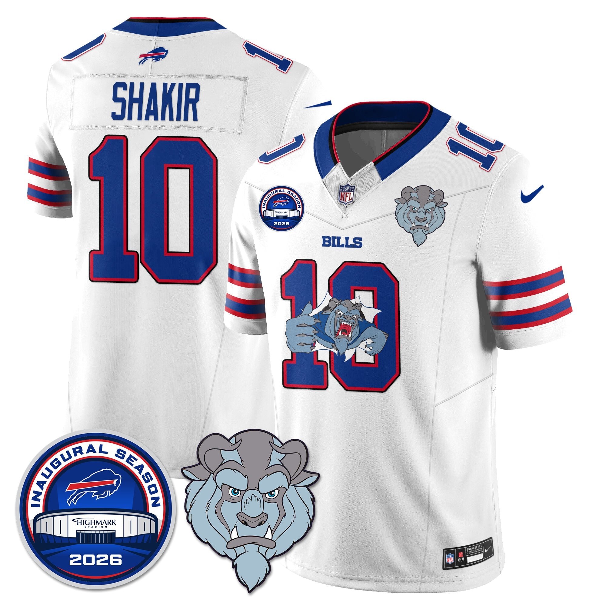BUF x Hairy Blue Beast Edition Vapor Jersey - Stitched