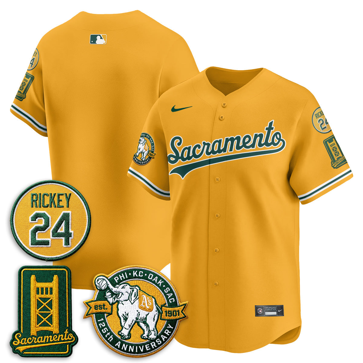 OAK 2026 Alternate Sacramento - Celebrating 125 Years -  Limited Vapor Jersey - Stitched