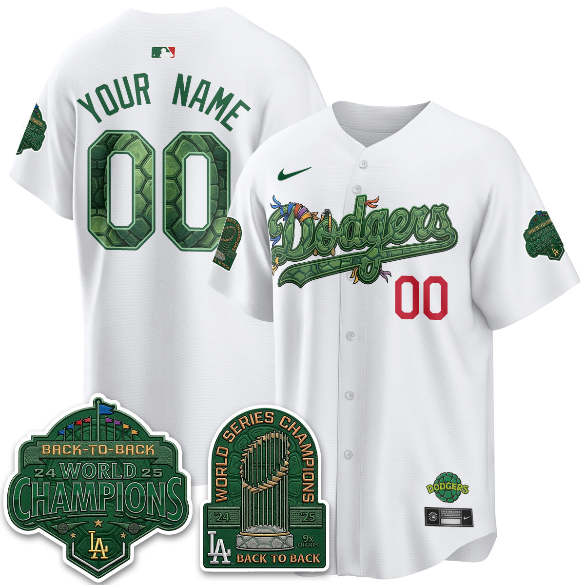 LAD x TMNT 2026 Vapor Custom Jersey - Stitched