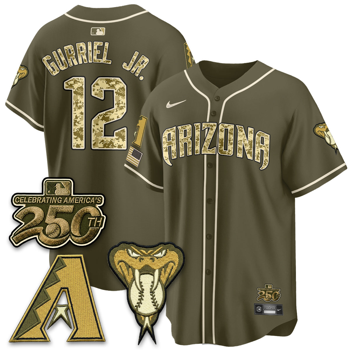 ARI Salute to Service 2026 Vapor Premier Limited Jersey - Stitched