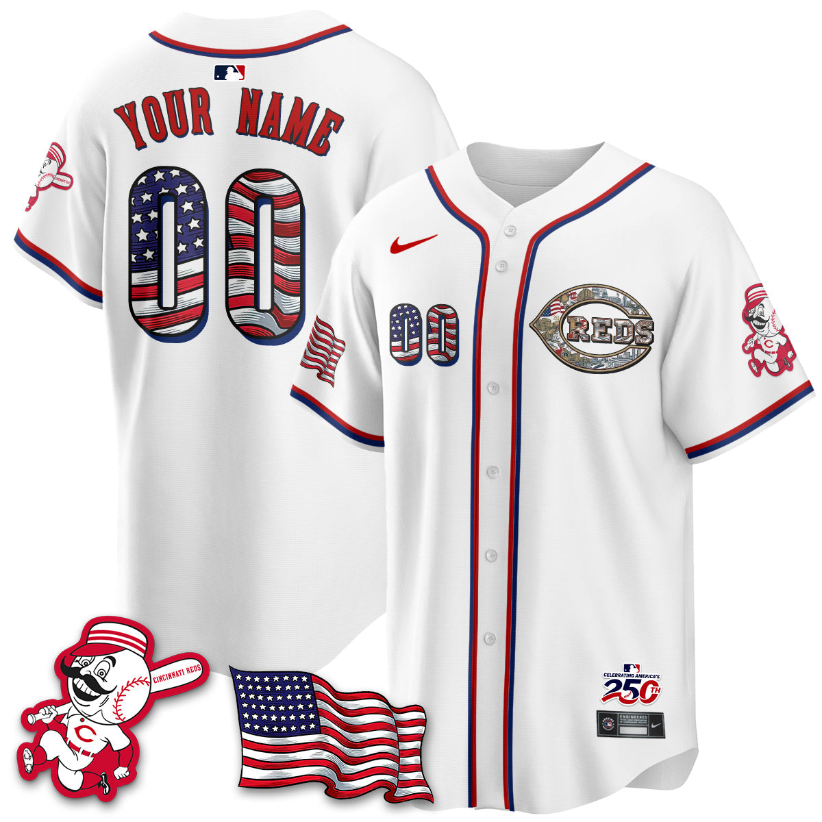 CIN 2026 Independence Day USA Vapor Limited Custom Jersey - Stitched