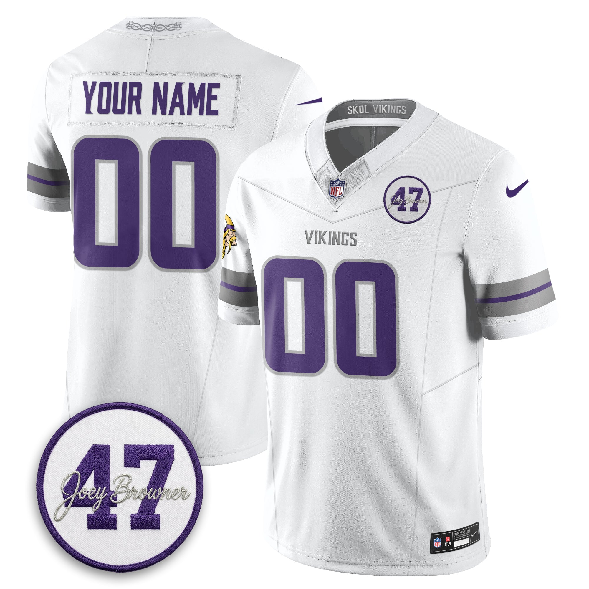 MIN Joey Browner Thank You For Memories - 1960 – 2026 Football Vapor Limited Custom Jersey - Stitched