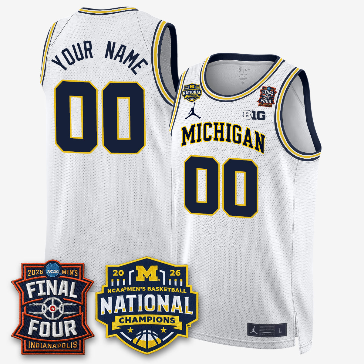 MICH 2026 NCAA Men's Basketball Champions Limited Custom Jersey - Stitched
