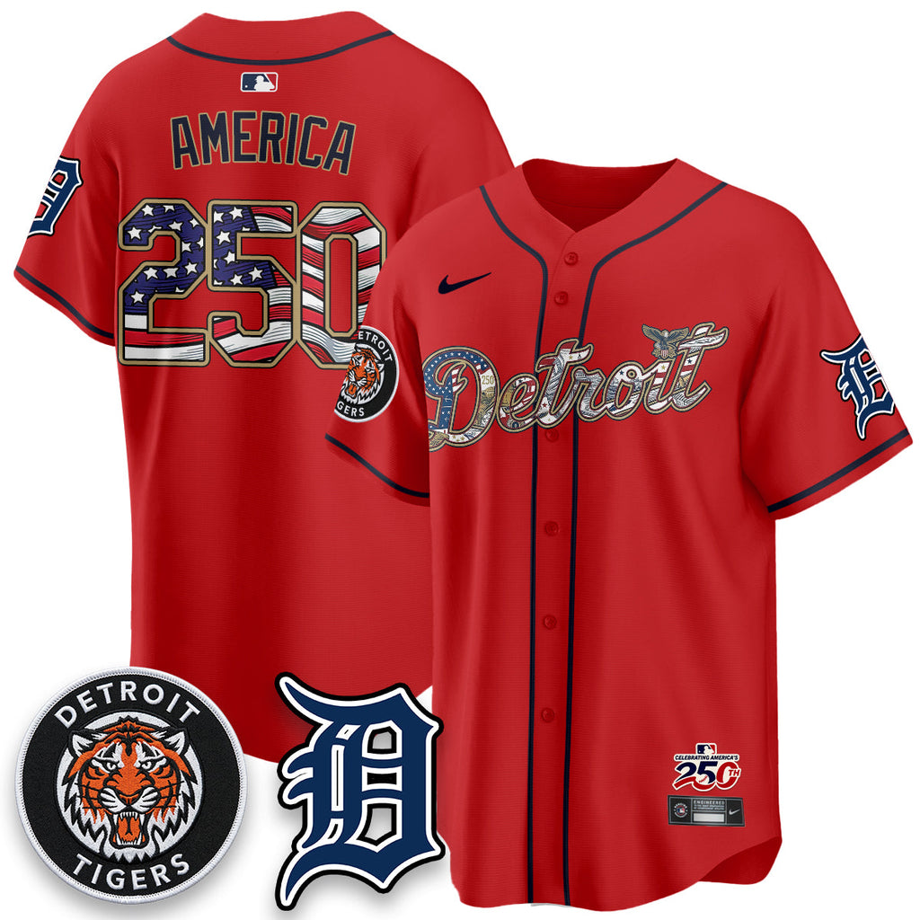 DET 2026 Independence Day USA Vapor Limited Jersey - Stitched