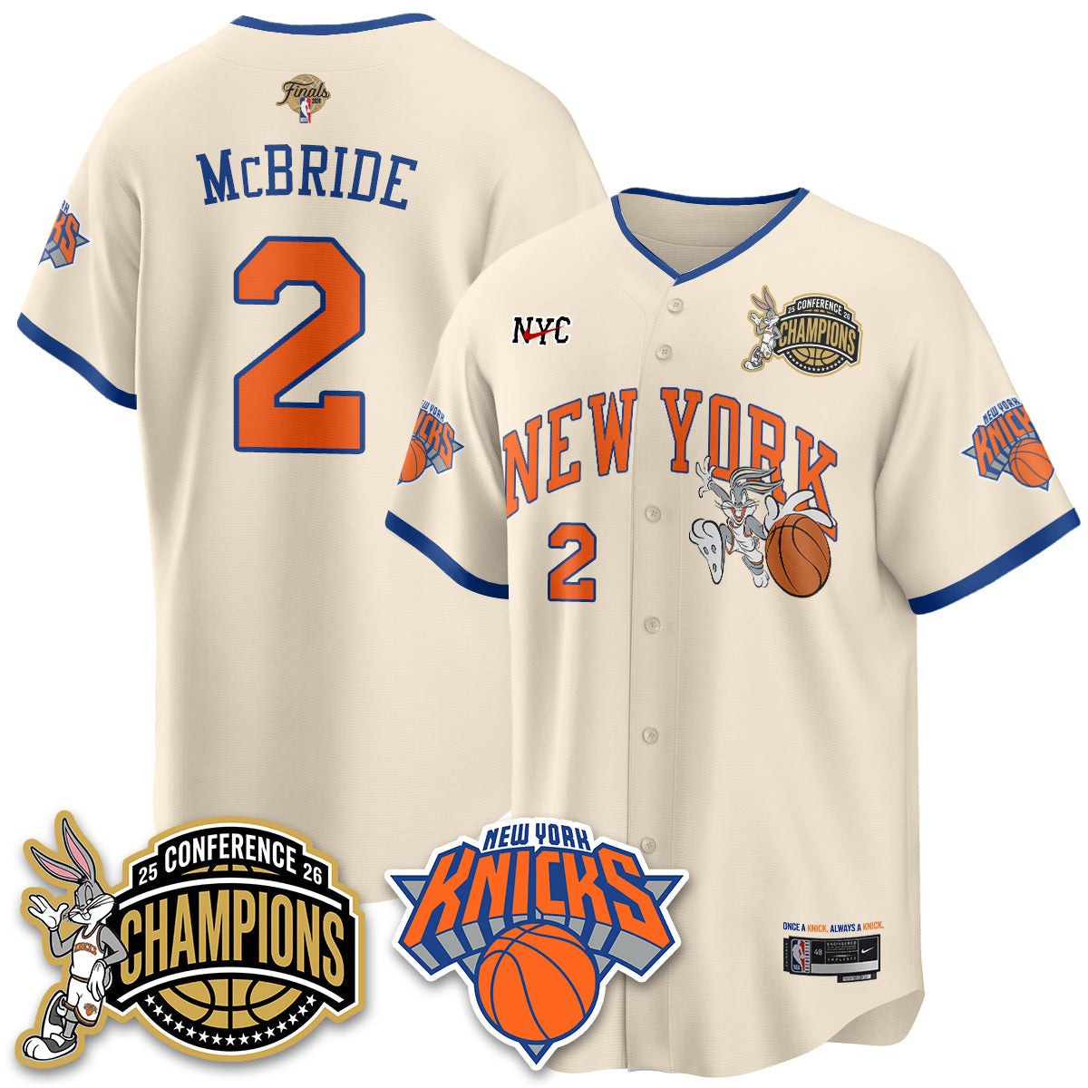 NYK 2026 Basketball  Finals x Bunny Vapor Jersey V2- Stitched