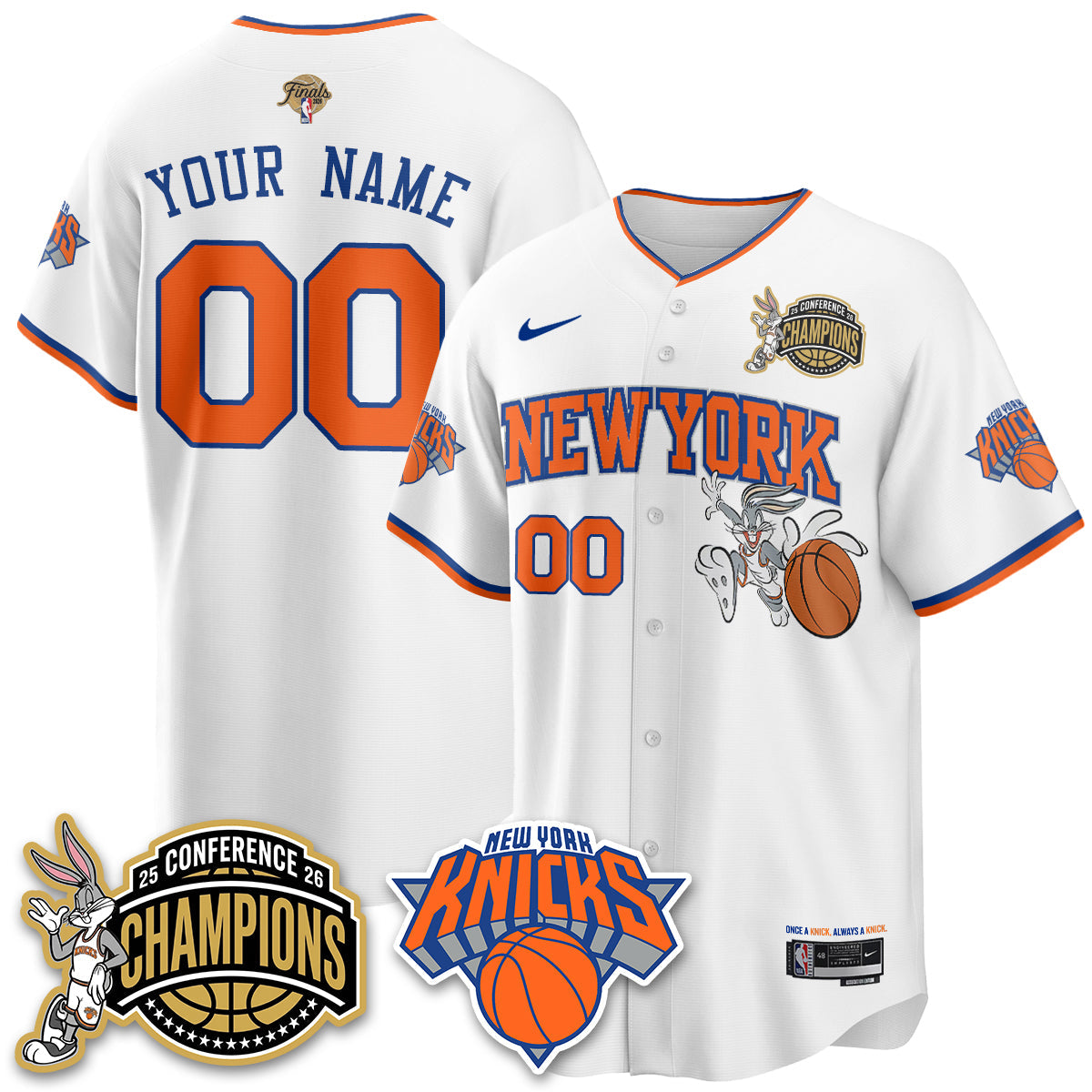 NYK 2026 Basketball  Finals x Bunny Vapor Custom Jersey V2- Stitched