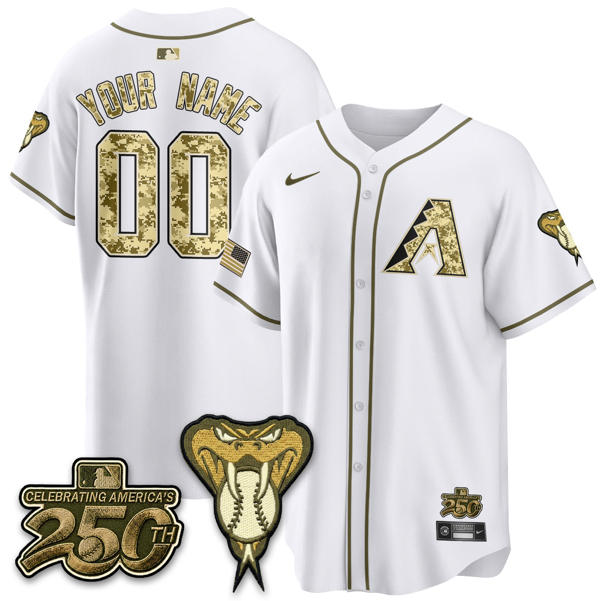 ARI Salute to Service 2026 Vapor Premier Limited Custom Jersey - Stitched