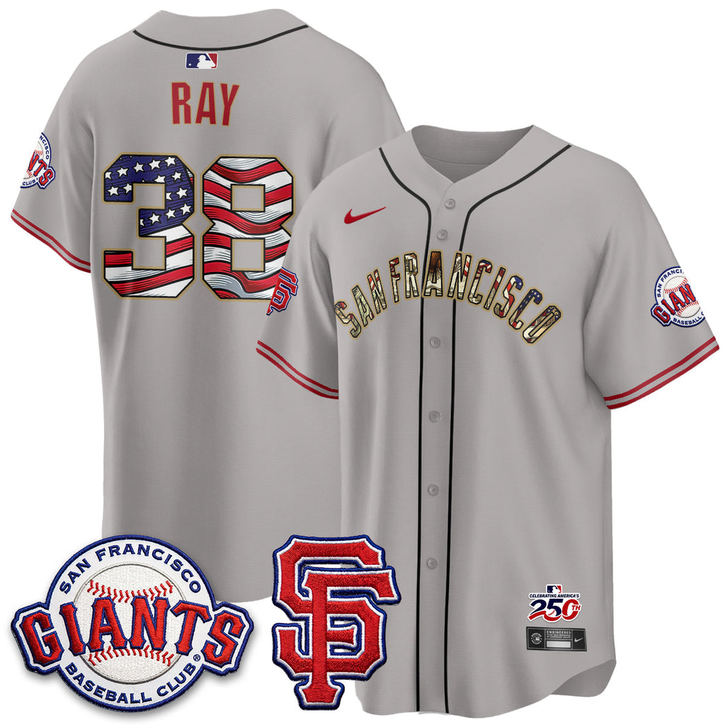 San Francisco Giants2026 Independence Day USA Jersey - Stitched
