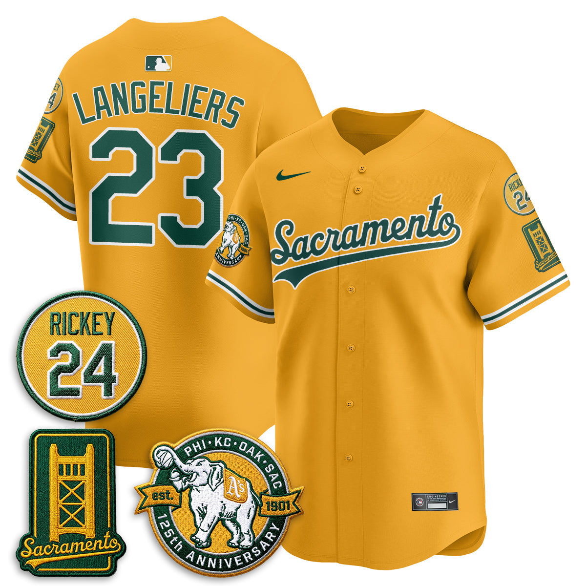 OAK 2026 Alternate Sacramento - Celebrating 125 Years -  Limited Vapor Jersey - Stitched