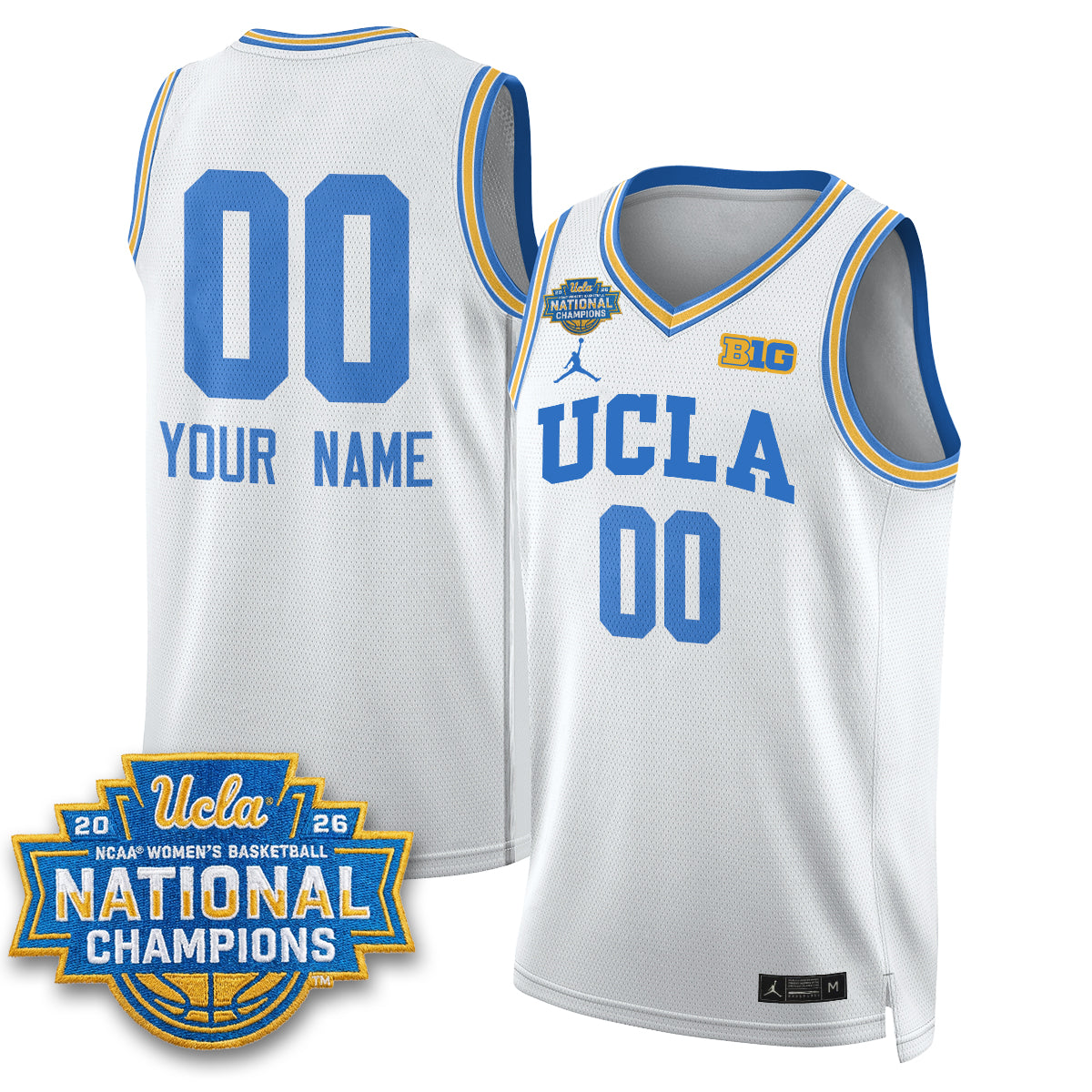 UCLA Women's Basketball National Champion 2026 Gear Limited Custom Jersey -  Stitched