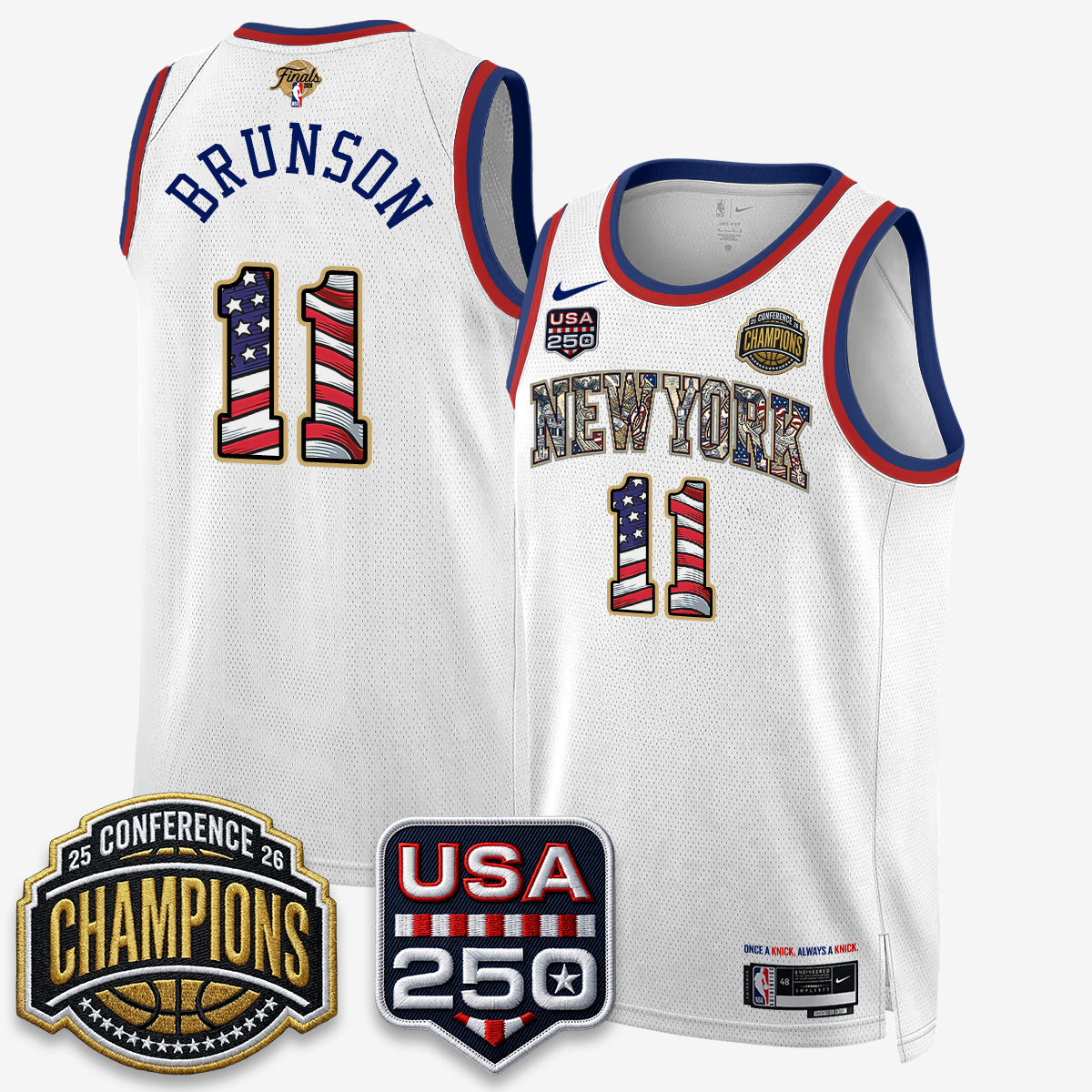 NYK 2026 Basketball  Eastern Conference Champions x Fourth of July Vapor Jersey - Stitched