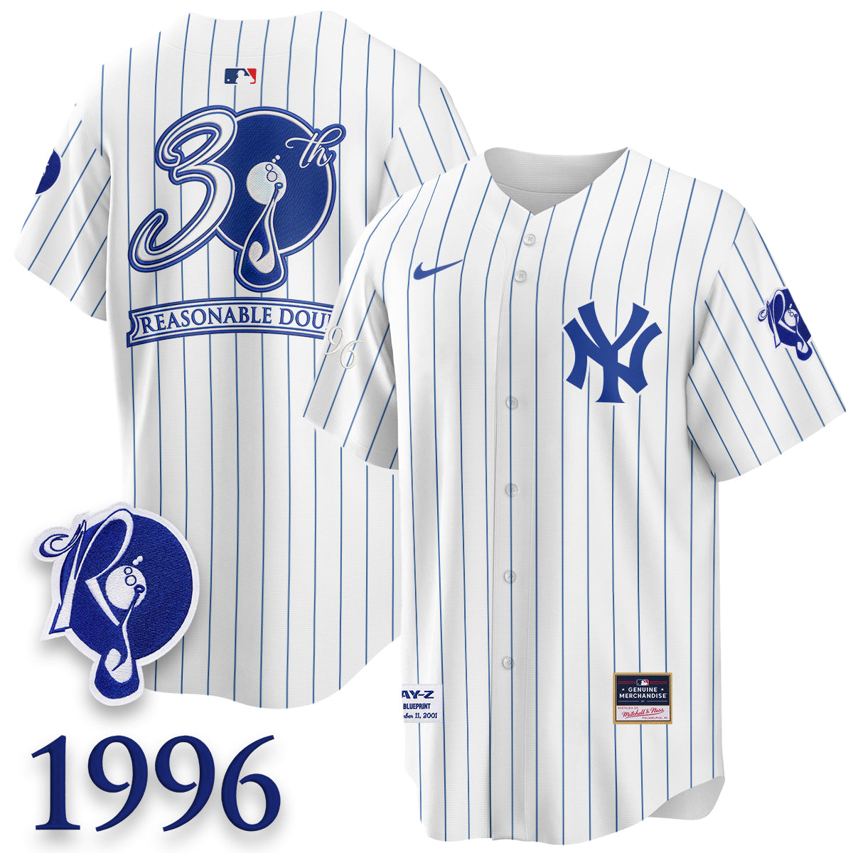 NYY x Jay Z Edition Vapor Jersey V2- Stitched