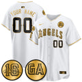 LAA Garret Anderson Tribute Patch Vapor Custom Jersey - Stitched V2