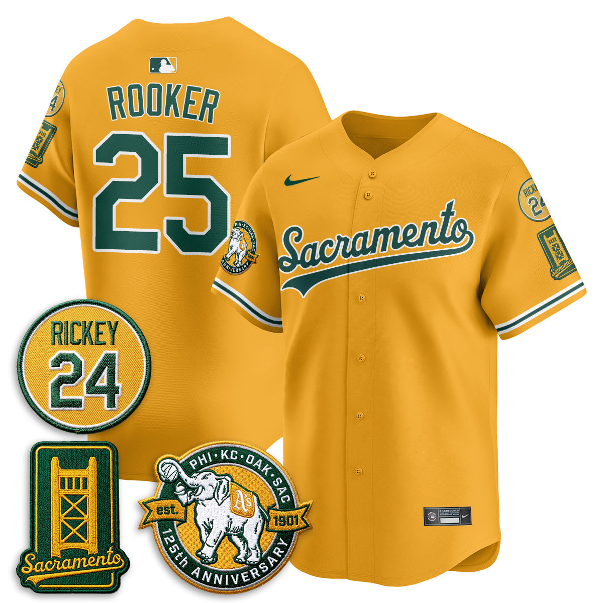 OAK 2026 Alternate Sacramento - Celebrating 125 Years -  Limited Vapor Jersey - Stitched