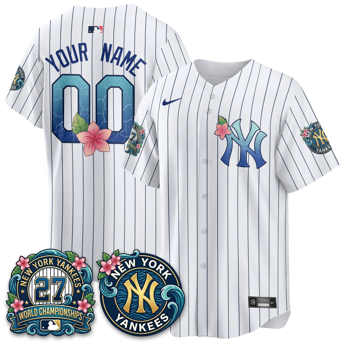 NYY "Aloha Spirit" Vapor Limited Custom Jersey - Printed