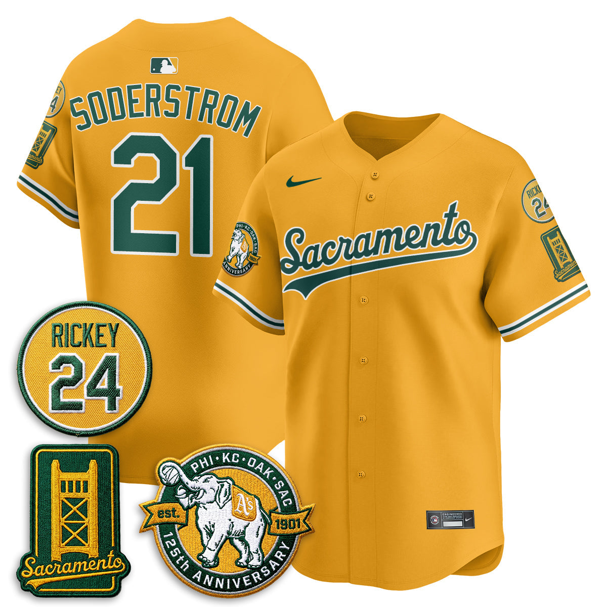 OAK 2026 Alternate Sacramento - Celebrating 125 Years -  Limited Vapor Jersey - Stitched