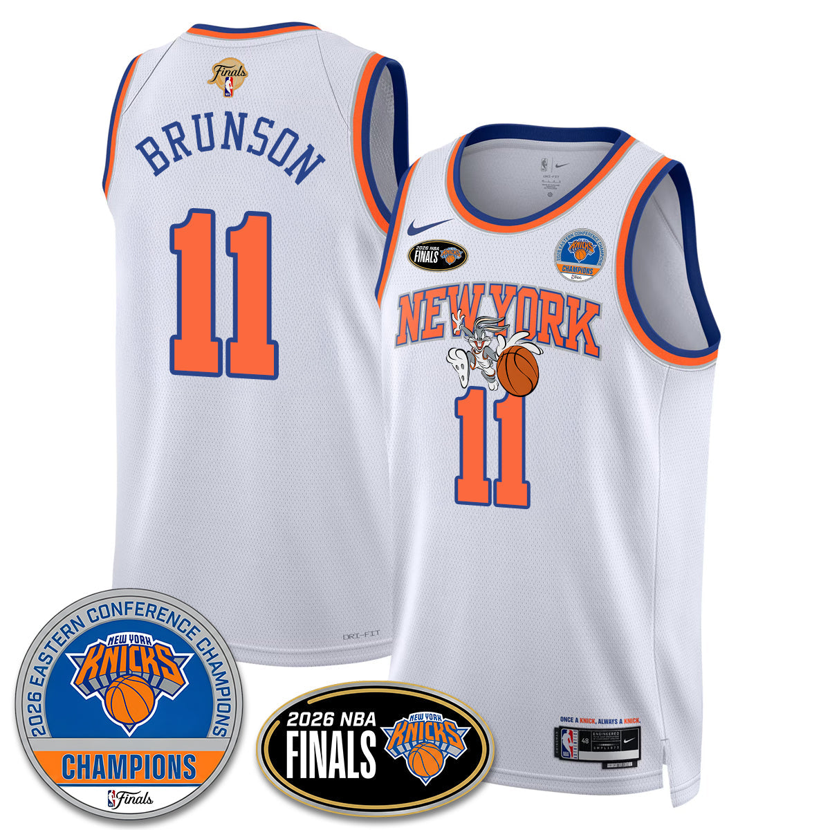 NYK 2026 Basketball  Eastern Conference Champions x Bunny Vapor Jersey - Stitched