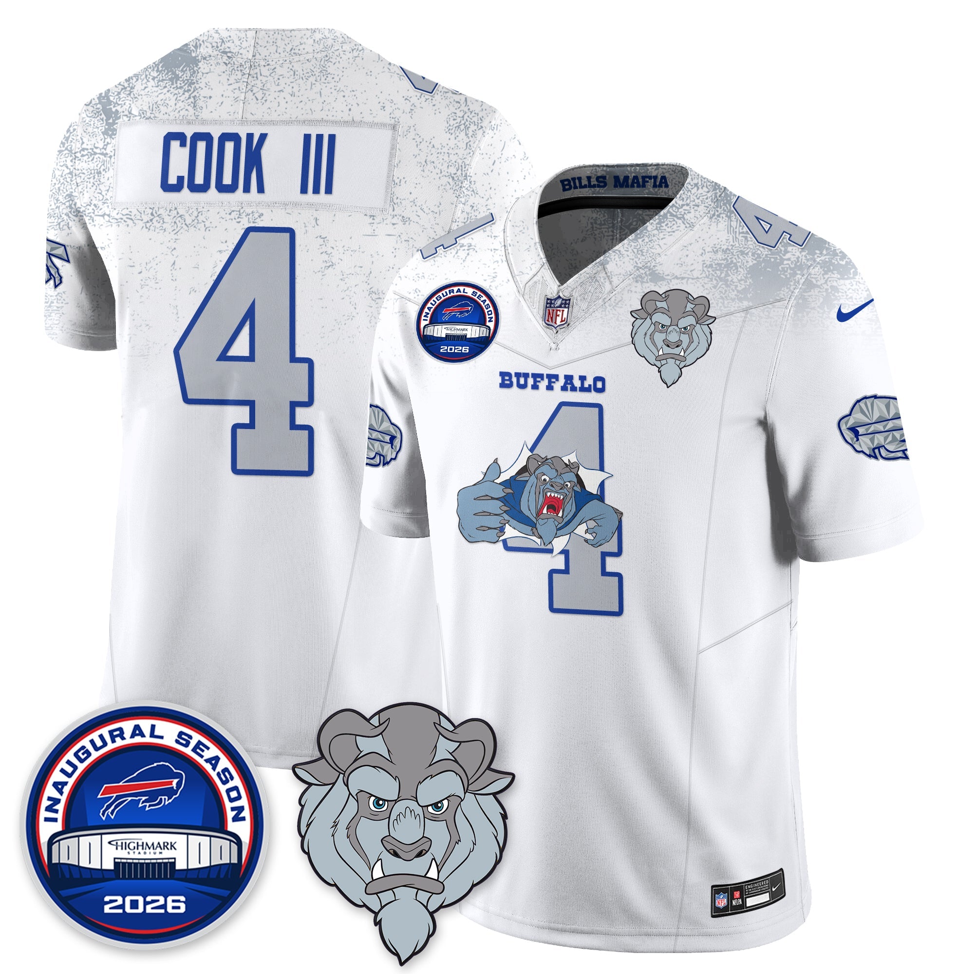 BUF x Hairy Blue Beast Edition Vapor Jersey - Stitched