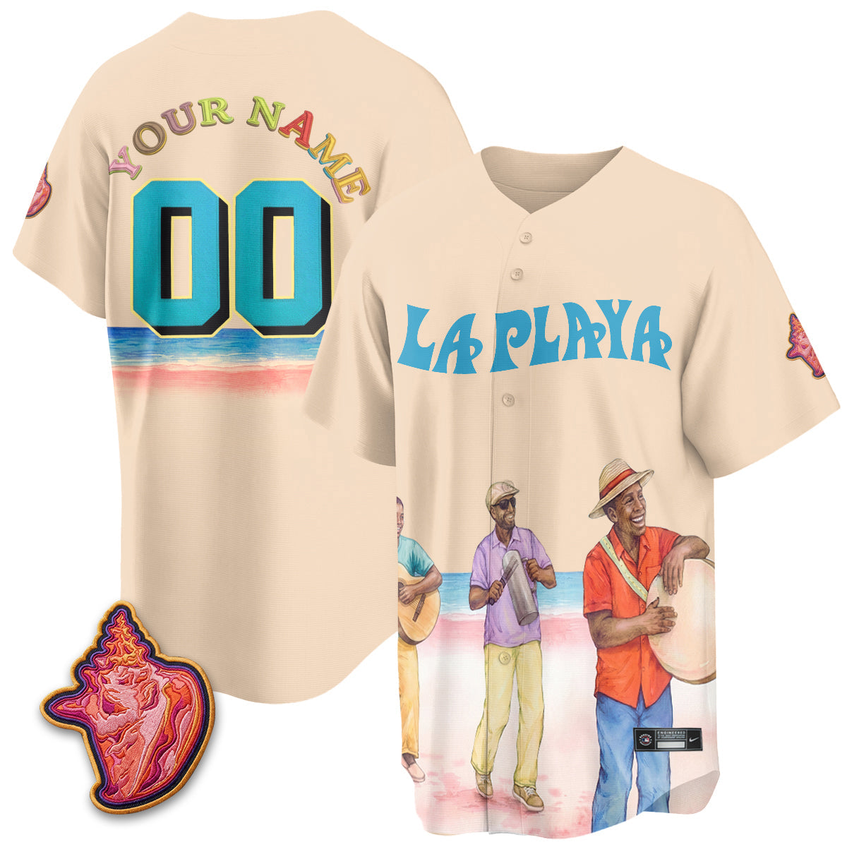 NYY Beach Connect "La Playa" Edition Vapor Custom Jersey- Patch Stitched