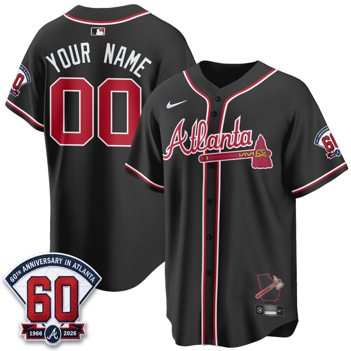 ATL 2026 Black Out Style Vapor Limited Custom Jersey - Stitched