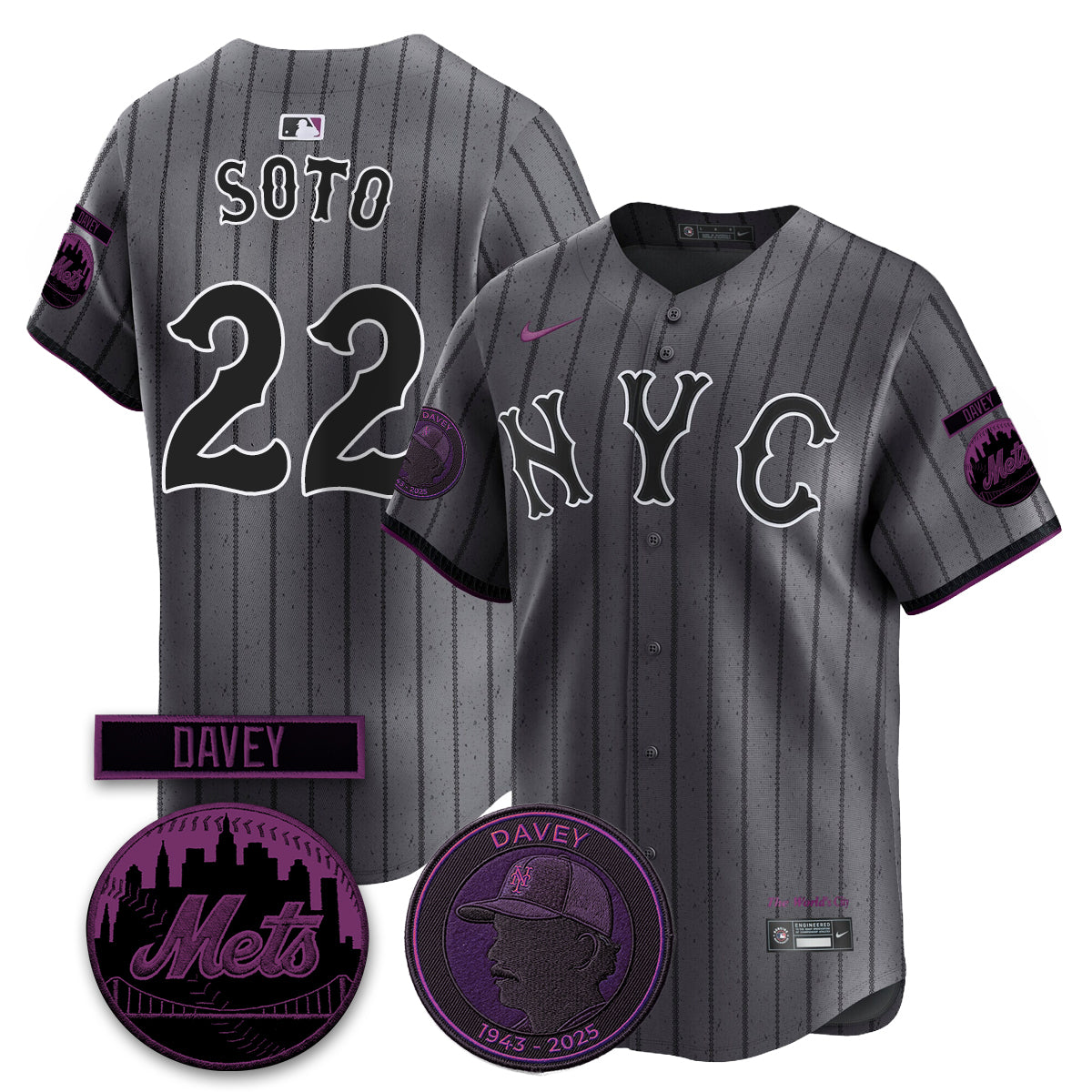 NYM 2026 Davey Johnson In Memoriam Vapor Limited Jersey - Stitched