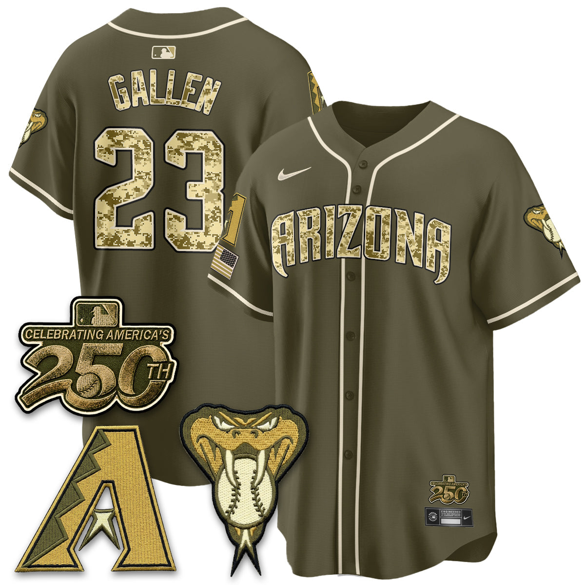ARI Salute to Service 2026 Vapor Premier Limited Jersey - Stitched