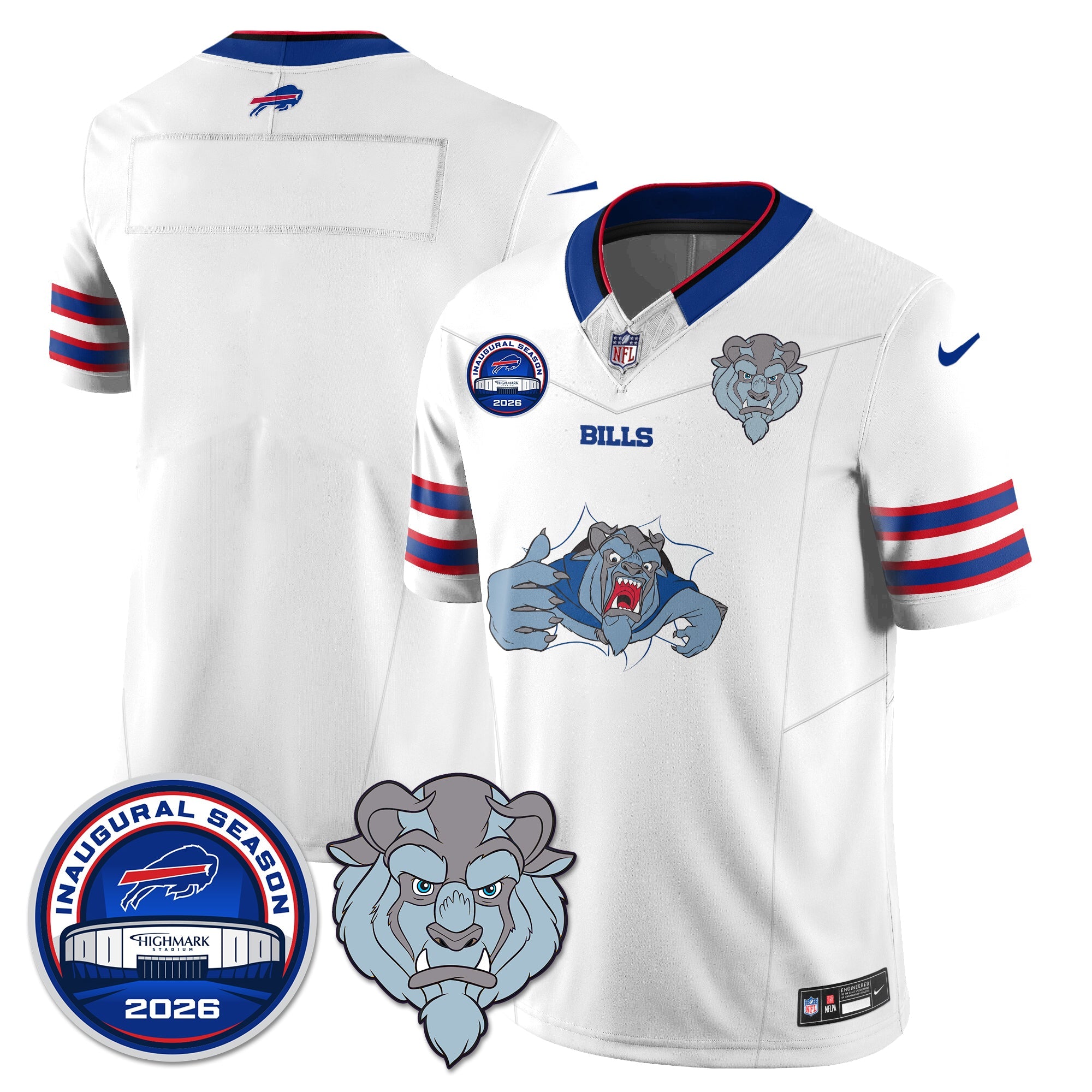 BUF x Hairy Blue Beast Edition Vapor Jersey - Stitched