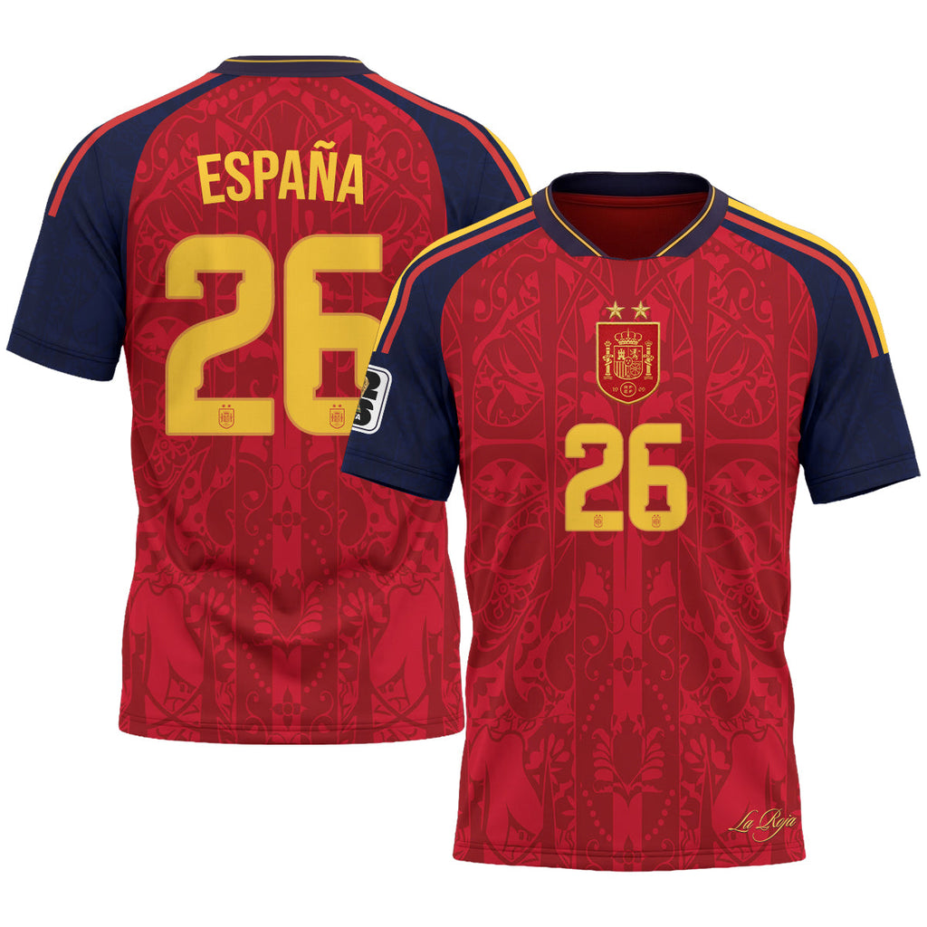 Spain 2026 Soccer Champions Vapor Jersey V2- Printed
