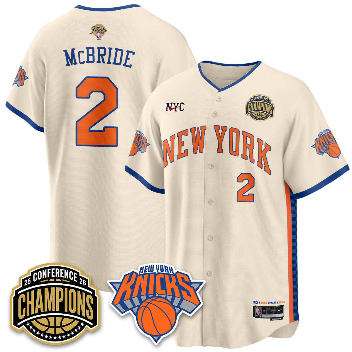 NYK 2026 Basketball  Finals Vapor City Edition Jersey V2- Stitched