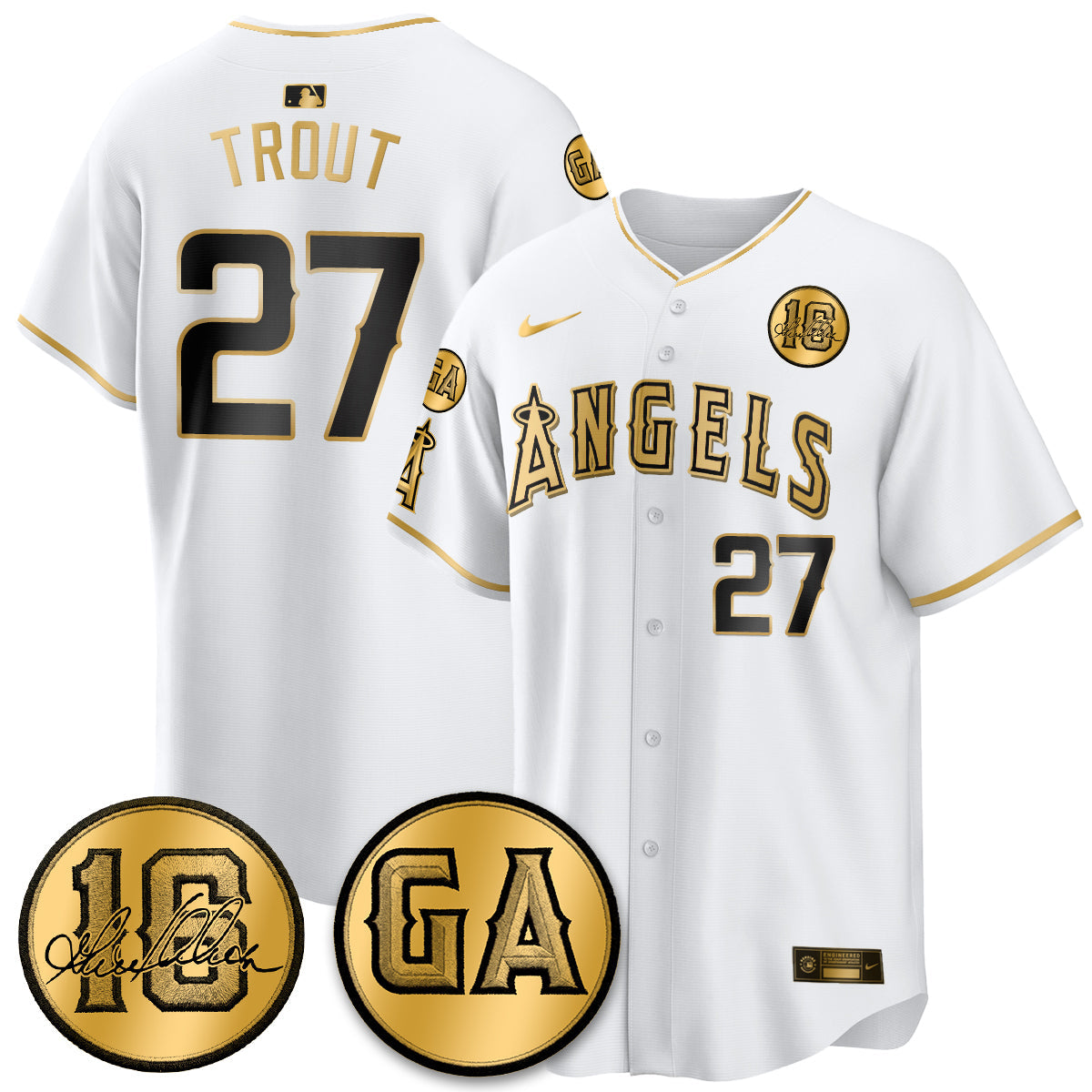LAA Garret Anderson Tribute Patch Vapor Jersey - Stitched V2