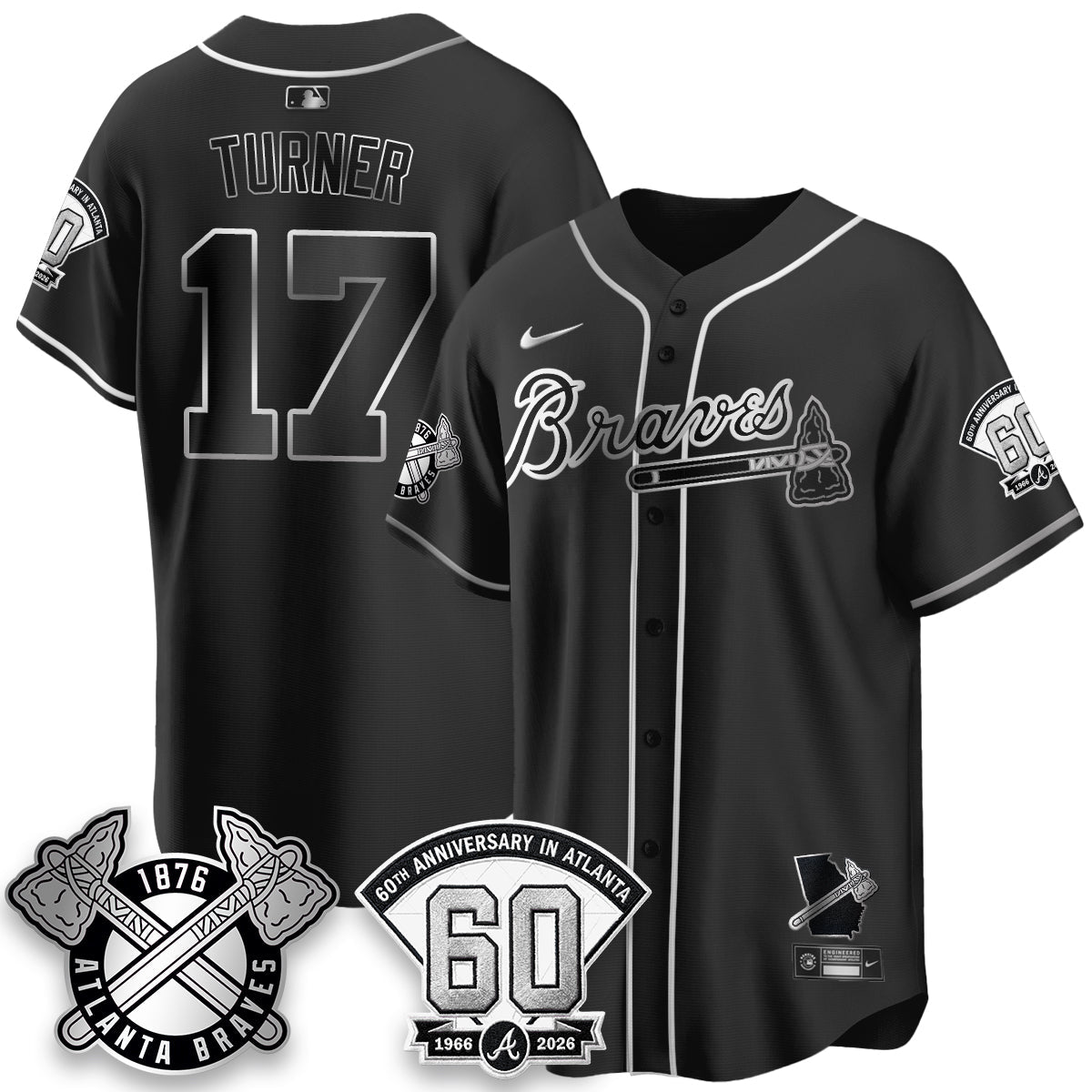 ATL 60th Anniversary Special Edition Vapor Limited Jersey - Stitched